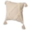 Deerlux 16" Cotton Throw Pillow Cover with White Tufted Large Lattice Pattern and Tassel Corners with Filler QI004307.LC.K - alternate 1
